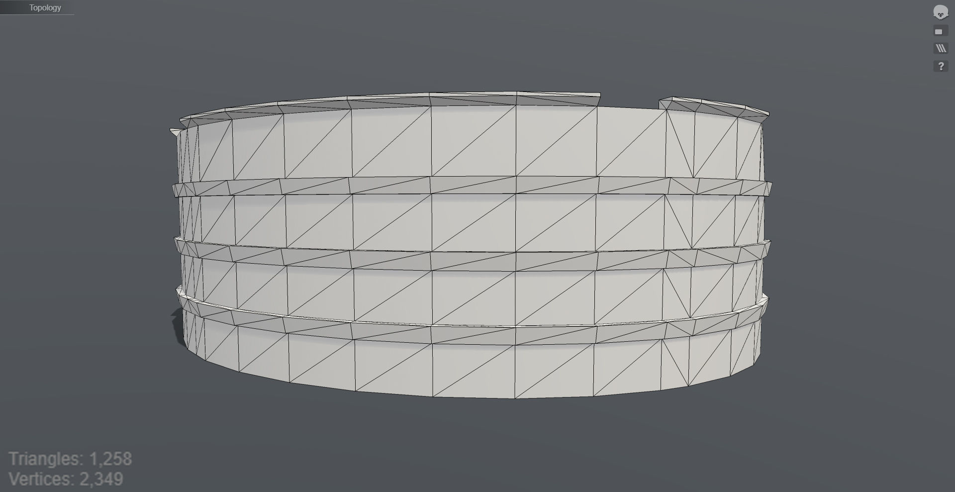 Roman Colosseum Ruins low poly 3d Model Low-poly 3D model_6