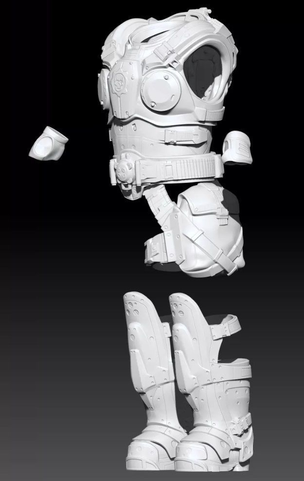 3D Print Model Gears Of War Augustus -Cole Train- Cole 3D print model_1