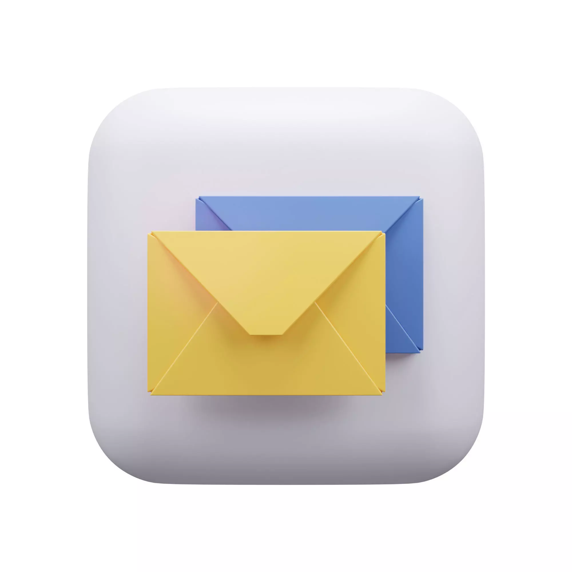 Contact Us Email Icon Low-poly 3D model_0