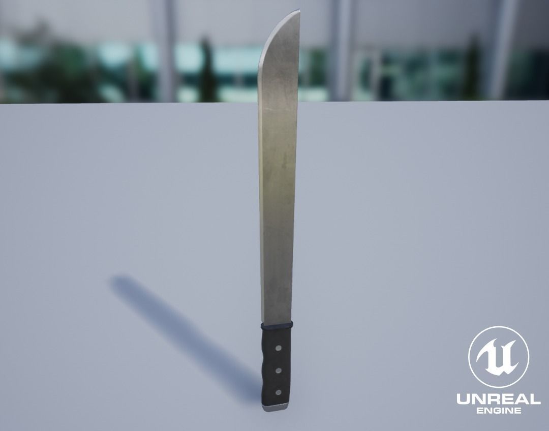 Survival Props Package - Machete Low-poly 3D model_6
