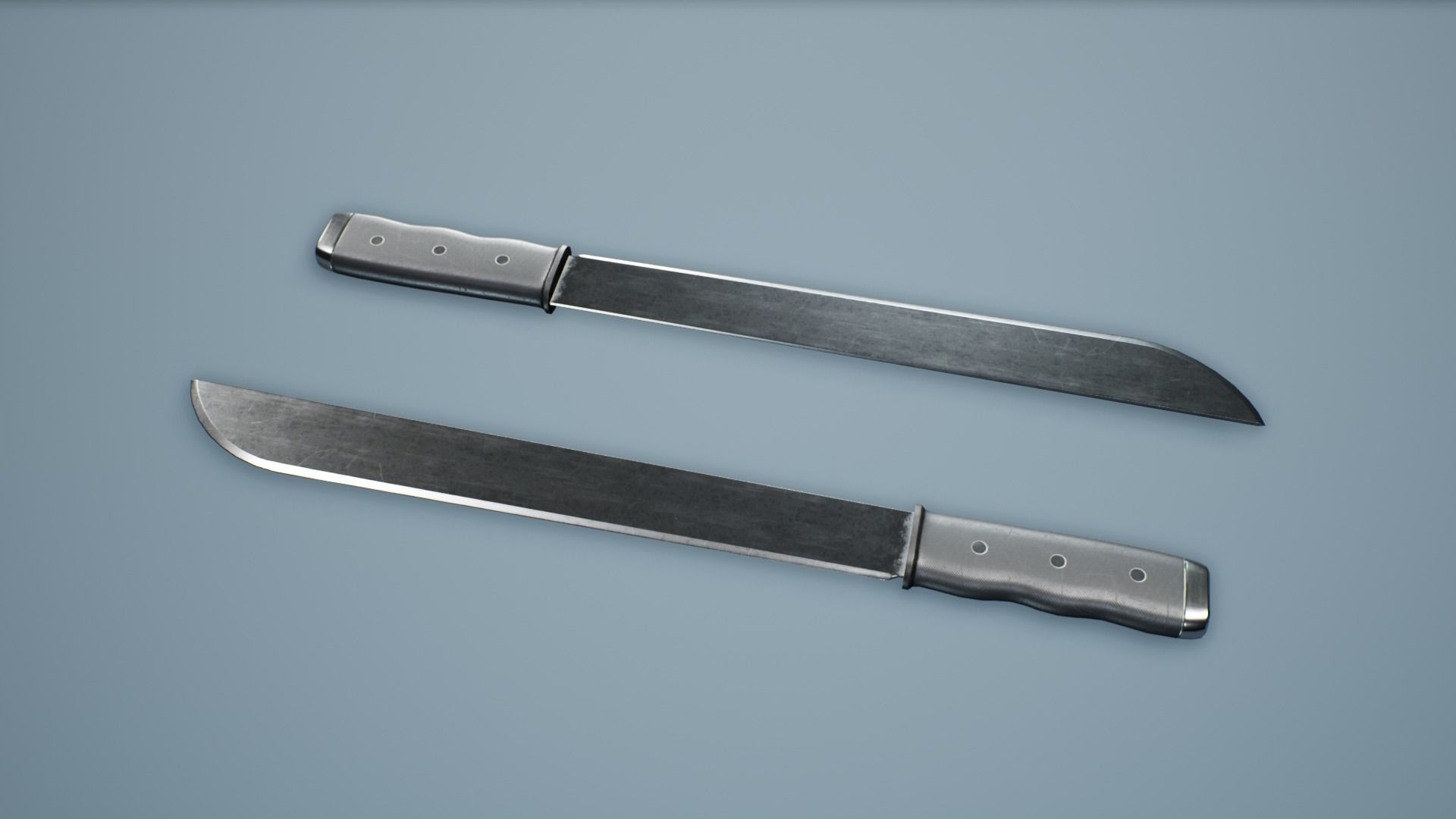 Survival Props Package - Machete Low-poly 3D model_4