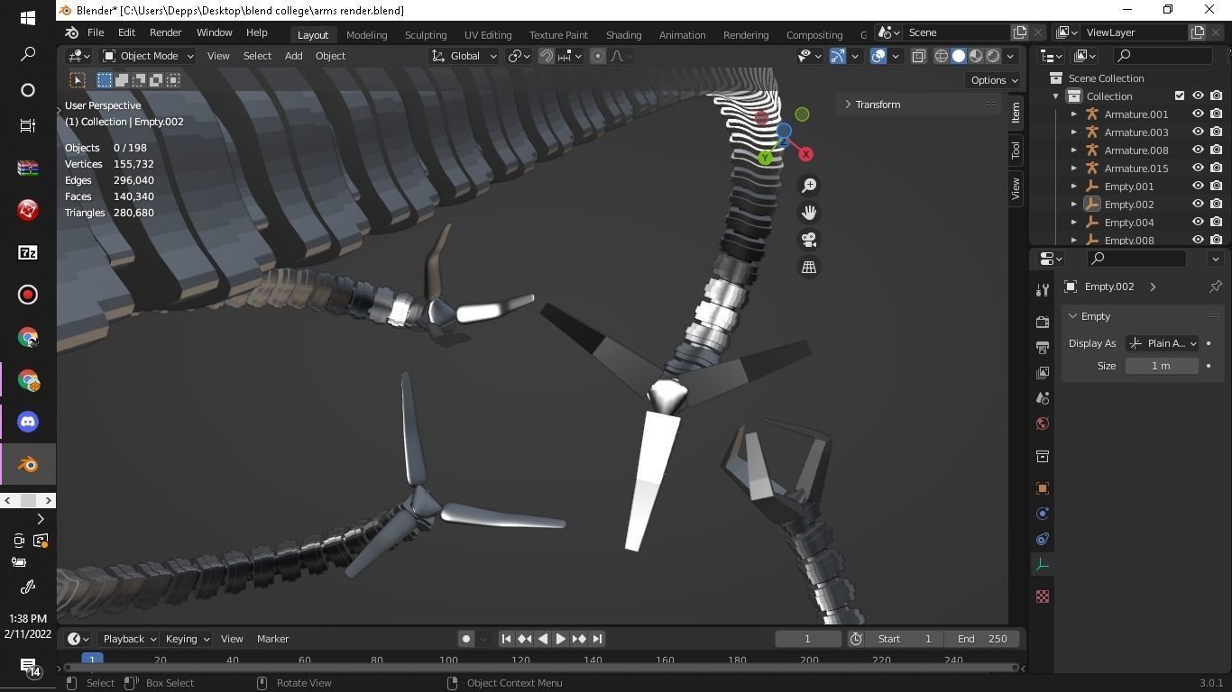 Doctor Octopus Doc Ock Updated Rigged Mechanical Arms  3D model_5