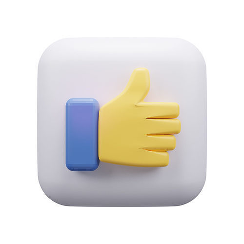 Like Icon Low-poly 3D model