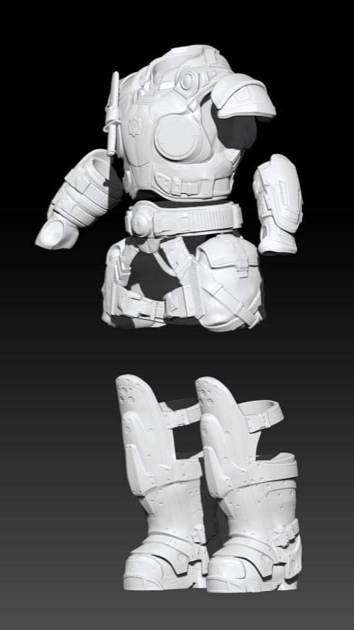 3D Print Model Gears Of War Dominic Santiago 3D print model_5