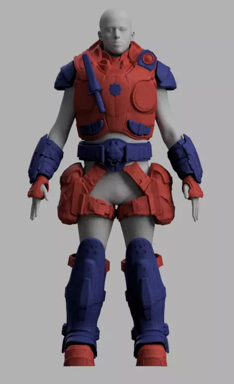 3D Print Model Gears Of War Dominic Santiago 3D print model