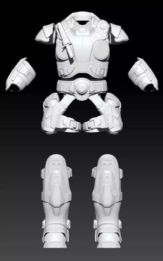 3D Print Model Gears Of War Dominic Santiago 3D print model_0