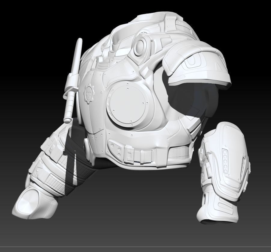 3D Print Model Gears Of War Dominic Santiago 3D print model_9