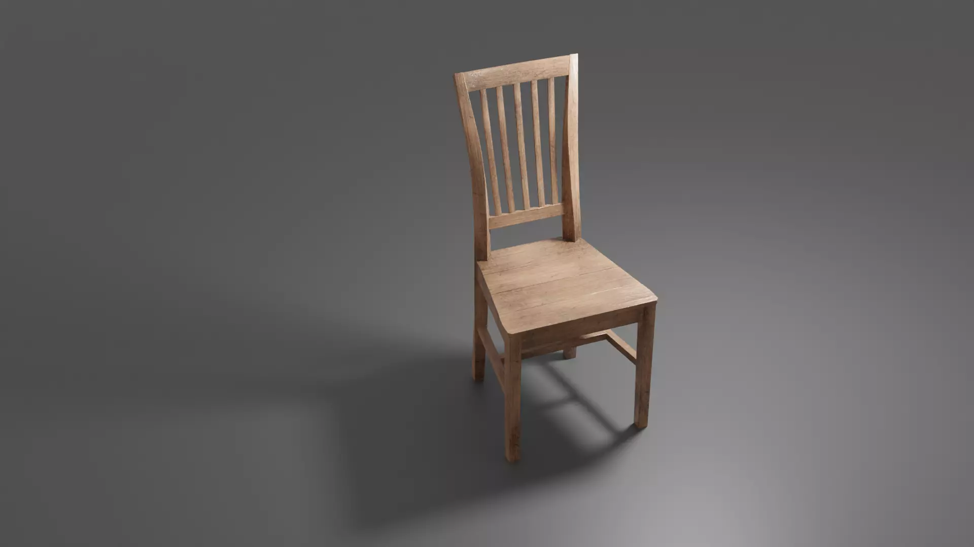 chare wooden chair Free 3D model_0