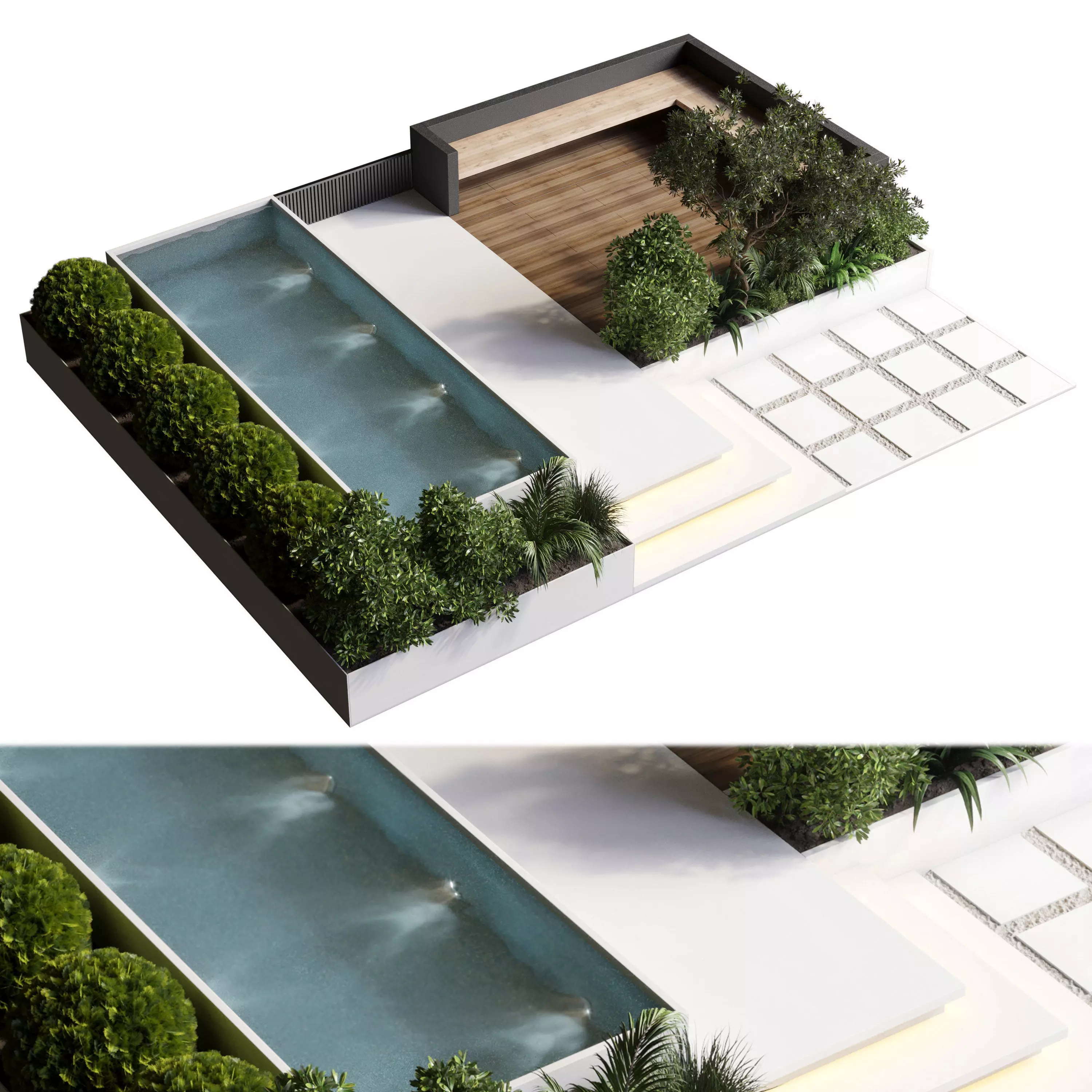 Landscape Furniture  pool 01 3D model_0