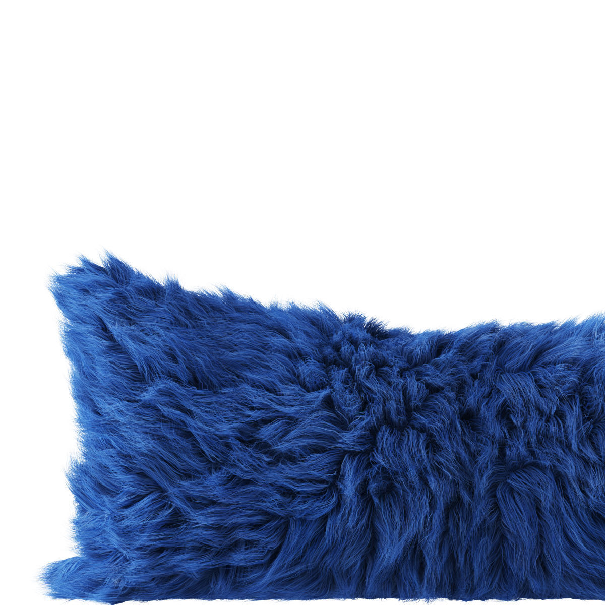 Sheepskin fur pillow 3D model_3