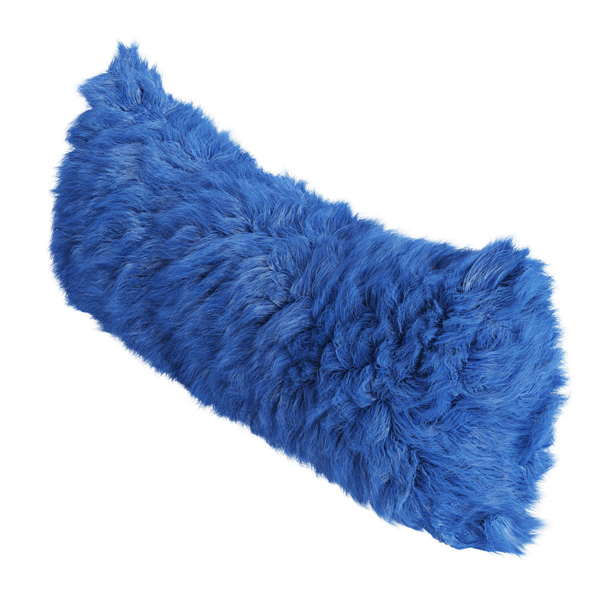 Sheepskin fur pillow 3D model_2