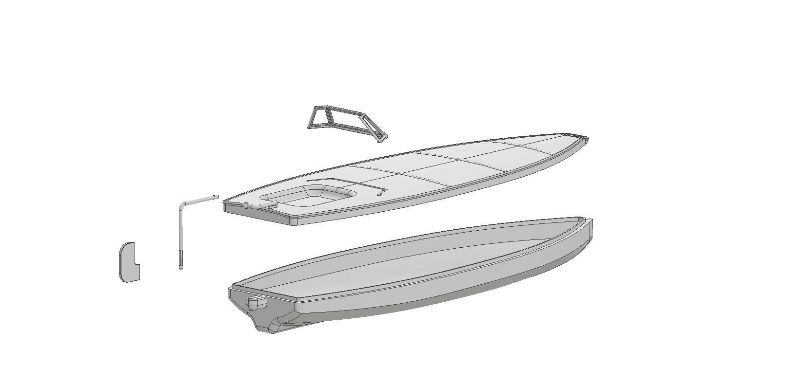 Speed boat 3D print model