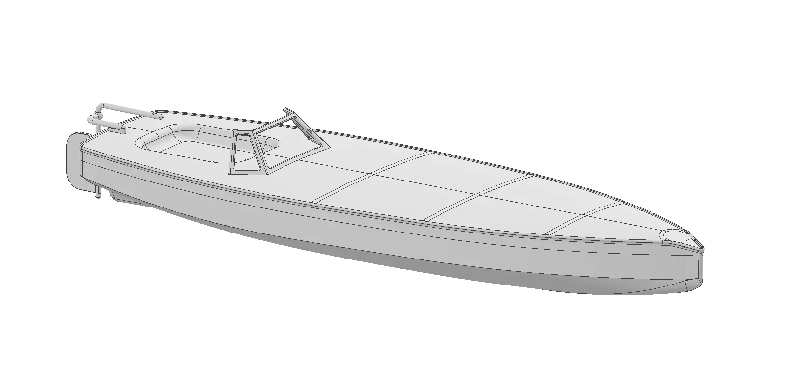 Speed boat 3D print model
