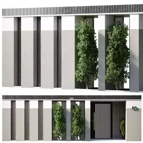 Door Outdoor entrance and fence and graden 