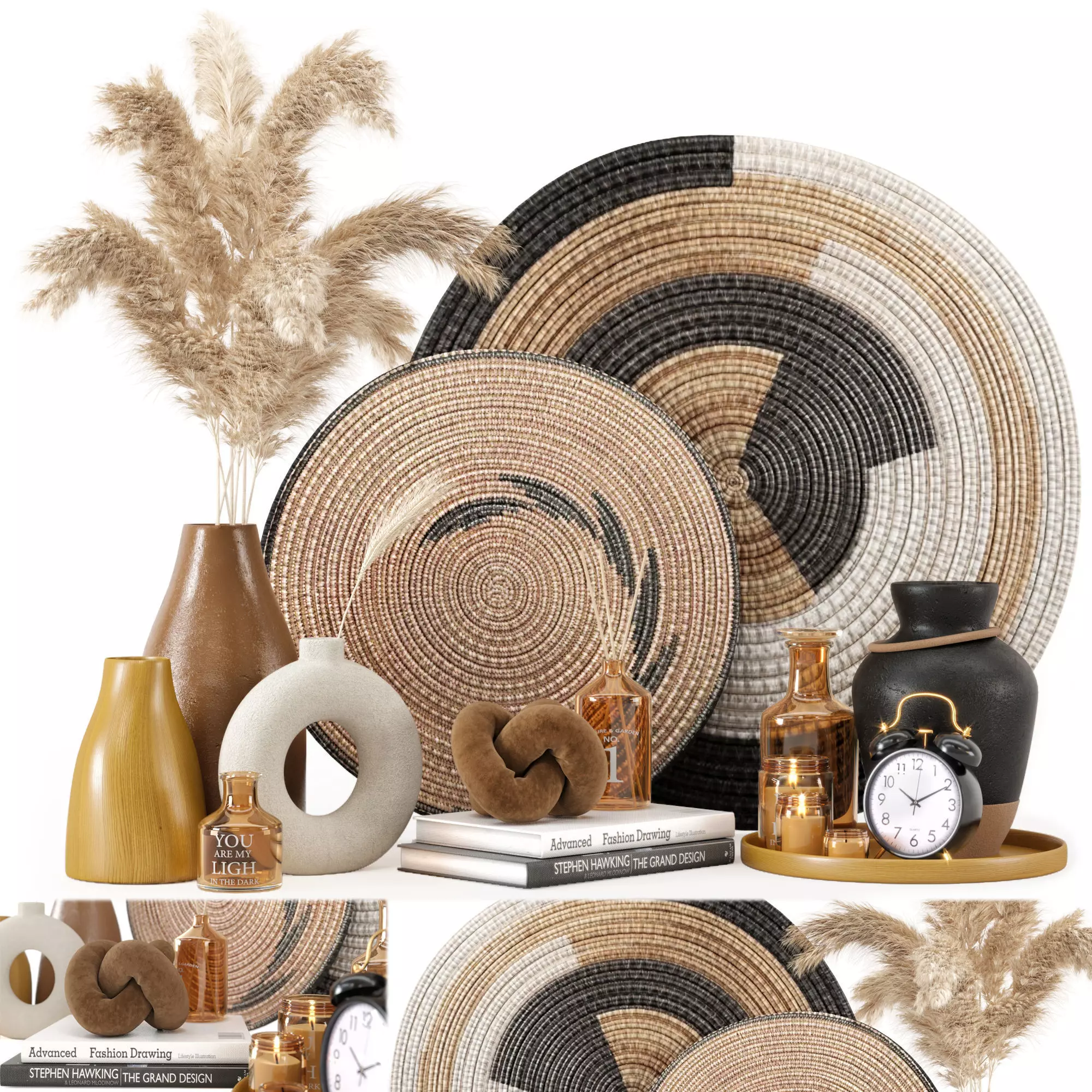 Pampas Decorative Set 04 Dried Flower 3D model