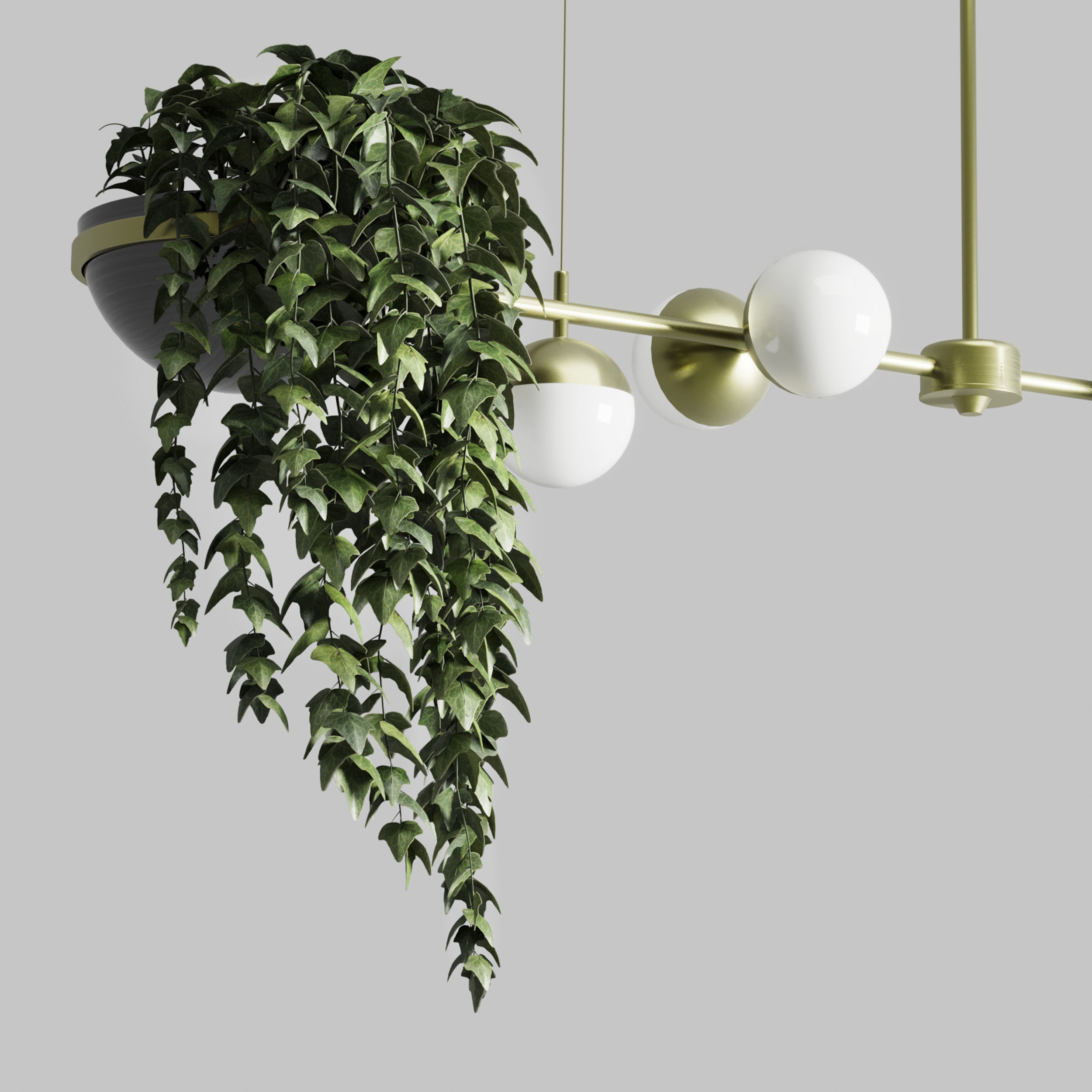 pot light pendant  plant light hanging 03 3D model_2