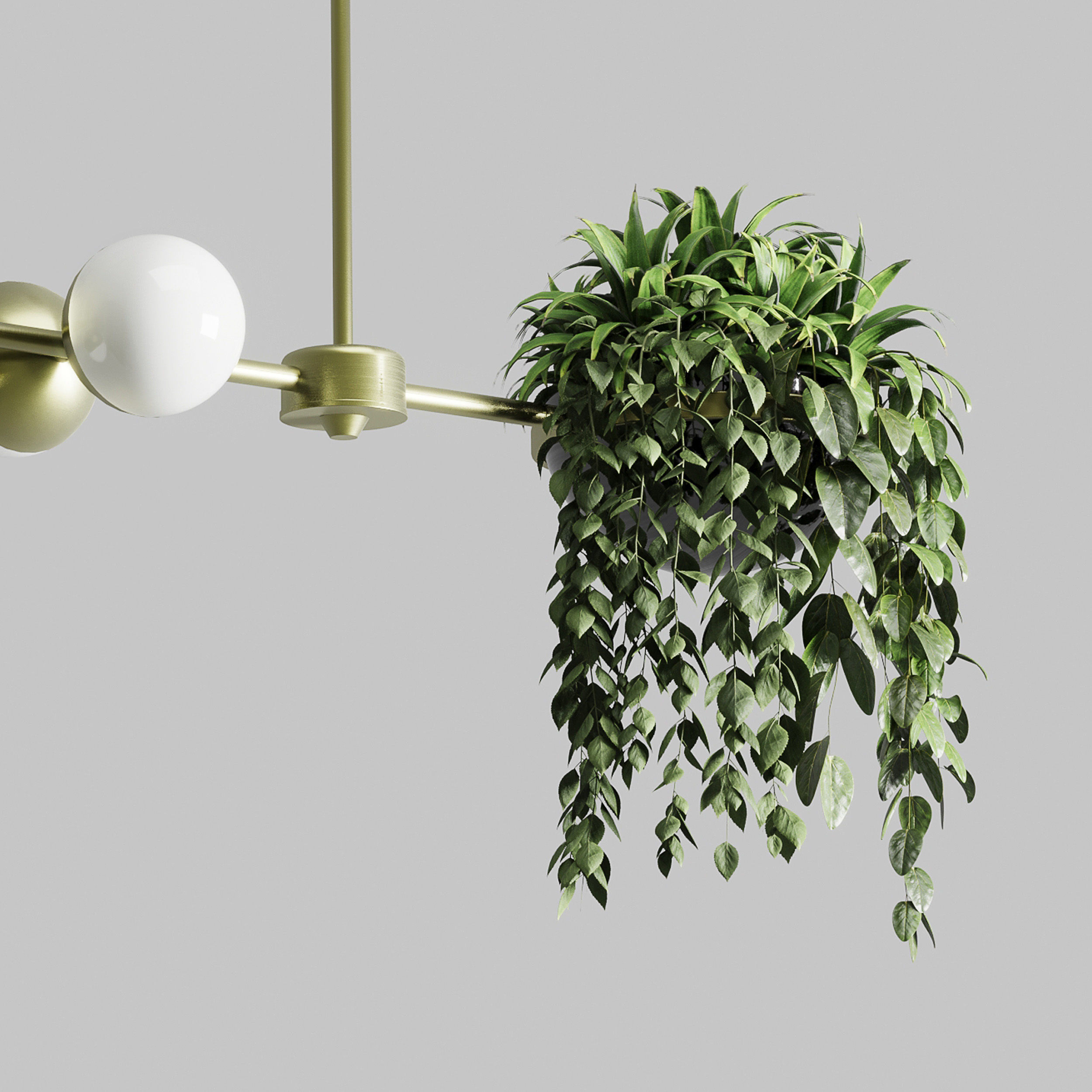pot light pendant  plant light hanging 03 3D model_3