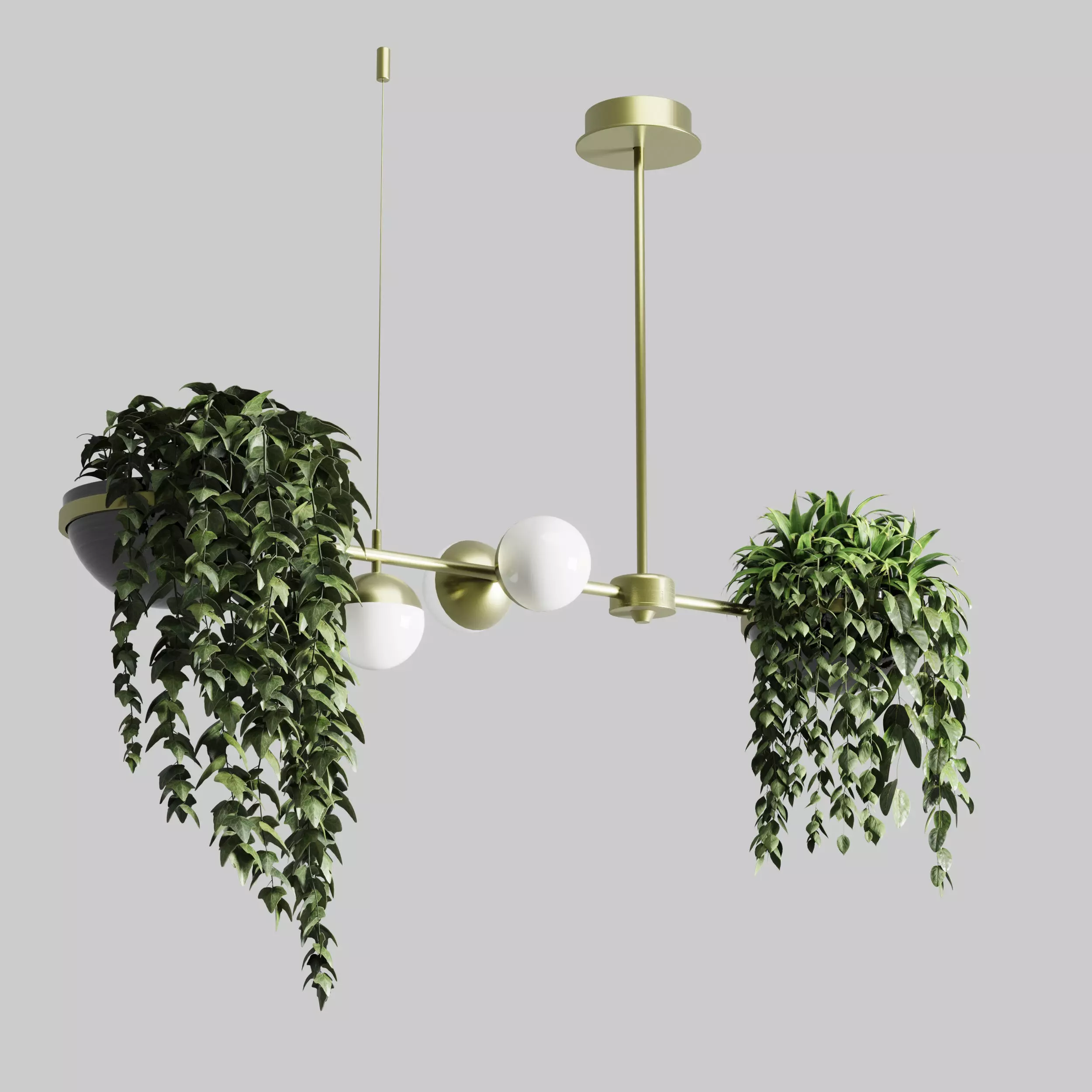 pot light pendant  plant light hanging 03 3D model_0