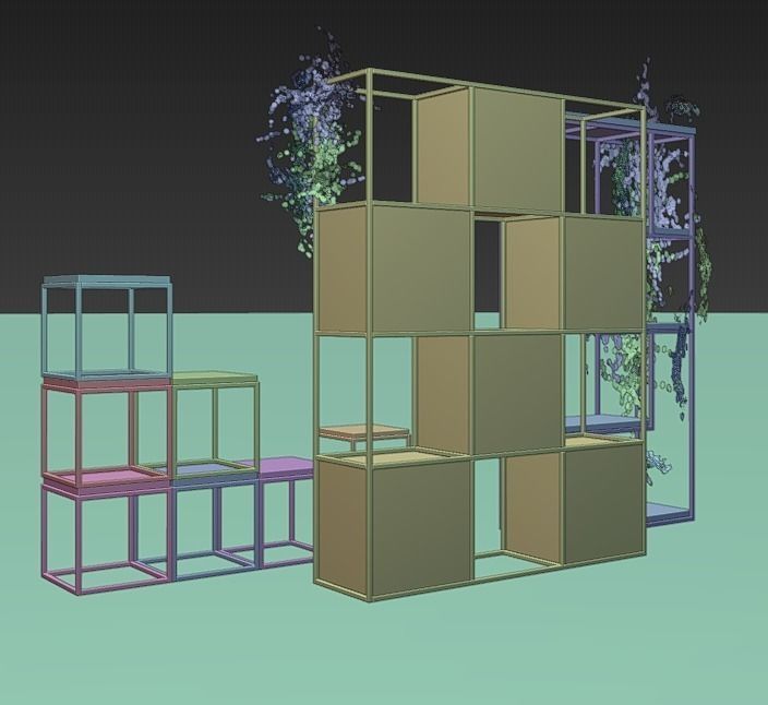 shelving loft 3d model Low-poly 3D model_19
