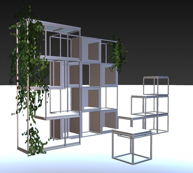 shelving loft 3d model Low-poly 3D model_13