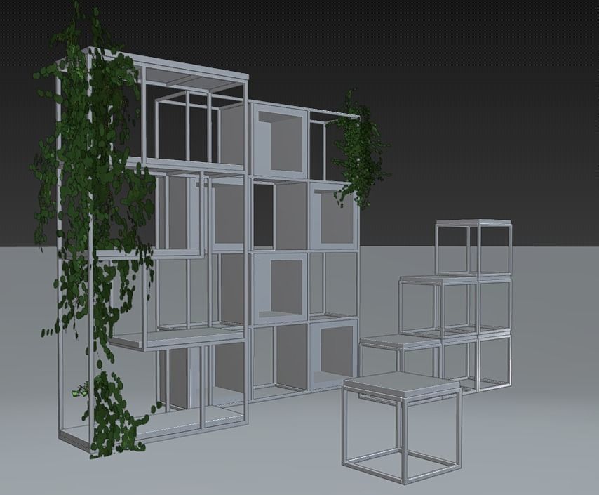 shelving loft 3d model Low-poly 3D model_18