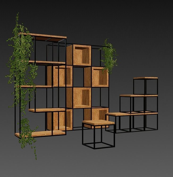 shelving loft 3d model Low-poly 3D model_6