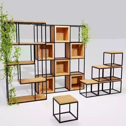 shelving loft 3d model