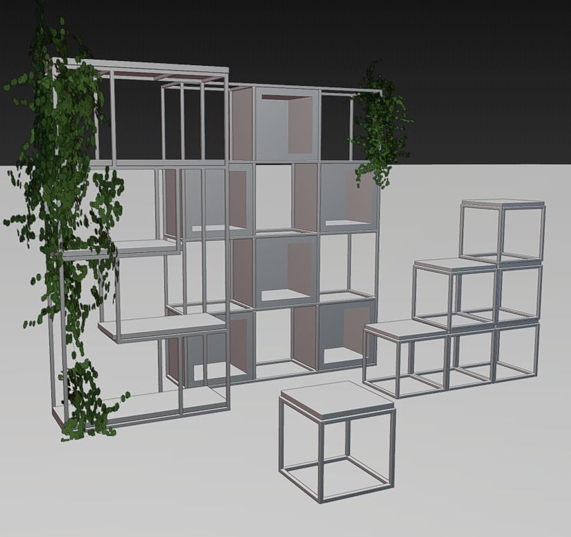 shelving loft 3d model Low-poly 3D model_15