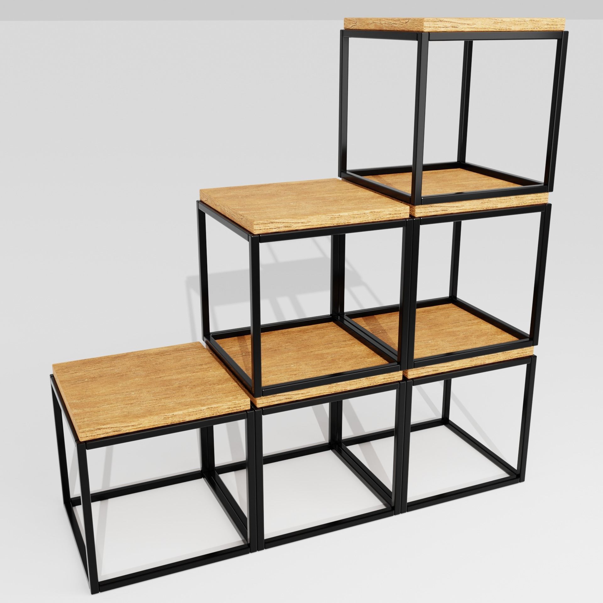 shelving loft 3d model Low-poly 3D model_3