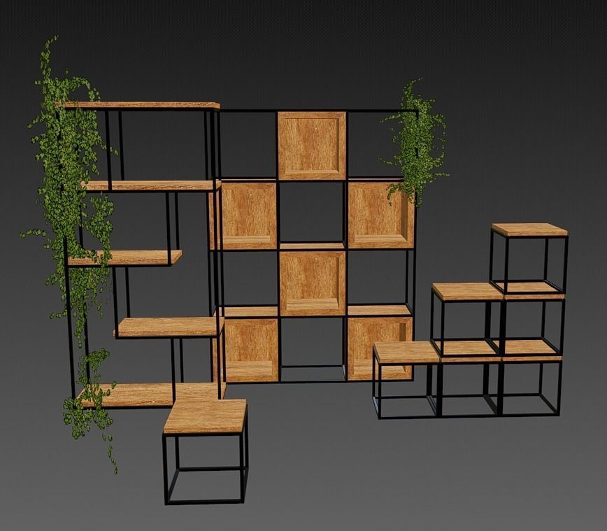 shelving loft 3d model Low-poly 3D model_7