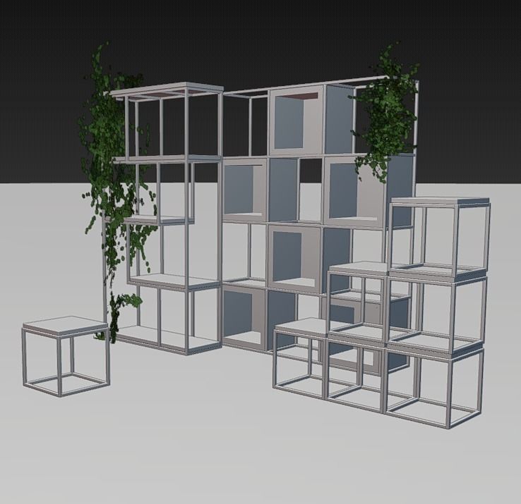 shelving loft 3d model Low-poly 3D model_10