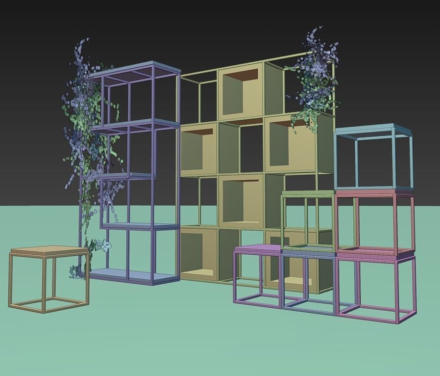 shelving loft 3d model Low-poly 3D model_17