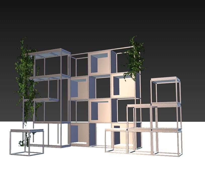 shelving loft 3d model Low-poly 3D model_21