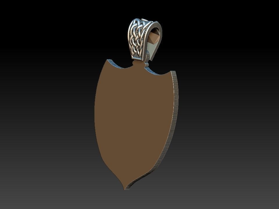 Celtic Deer Shield Viking 3D print model_4
