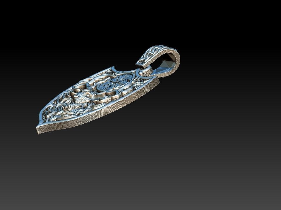 Celtic Deer Shield Viking 3D print model_13