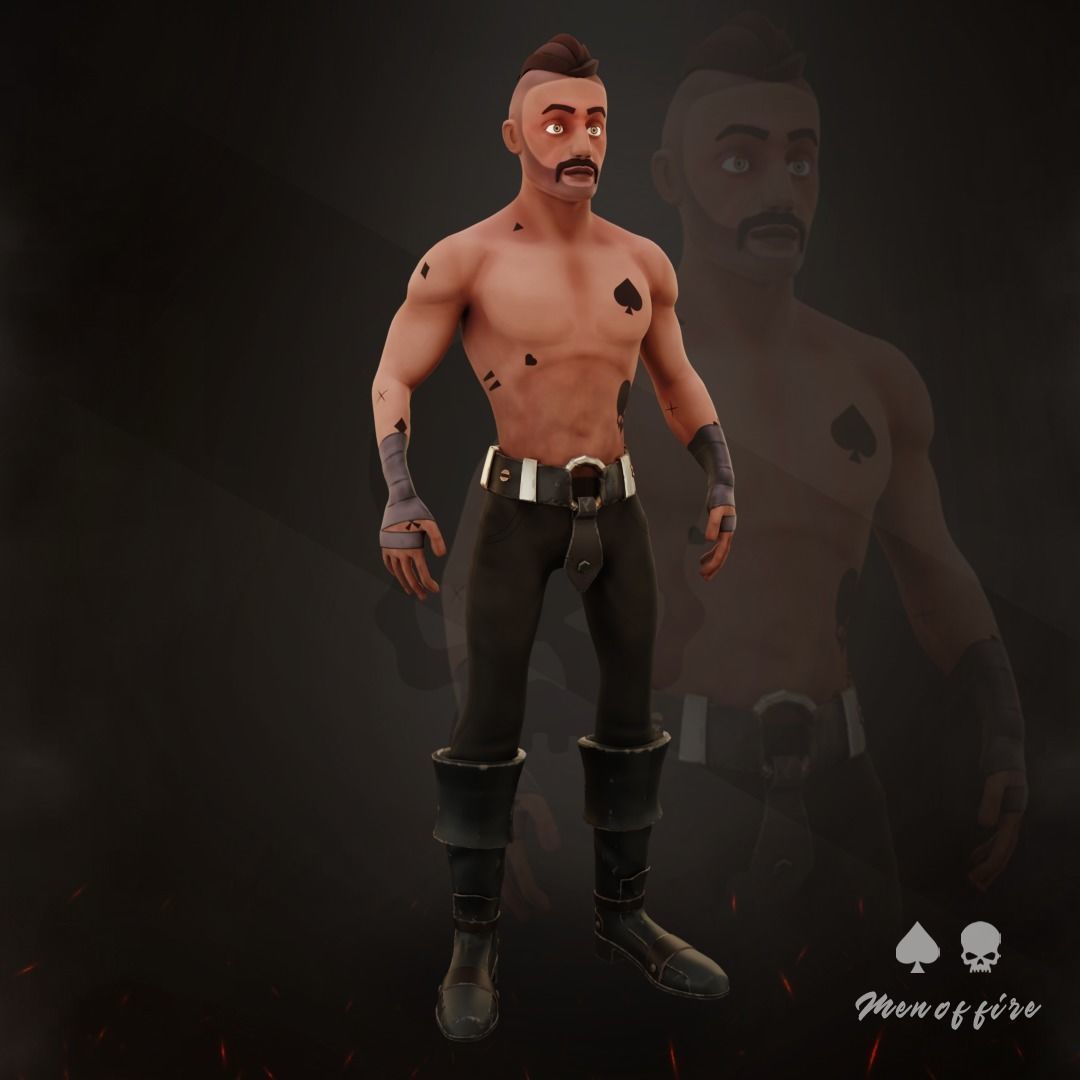 Stylized Character Low-poly 3D model_4