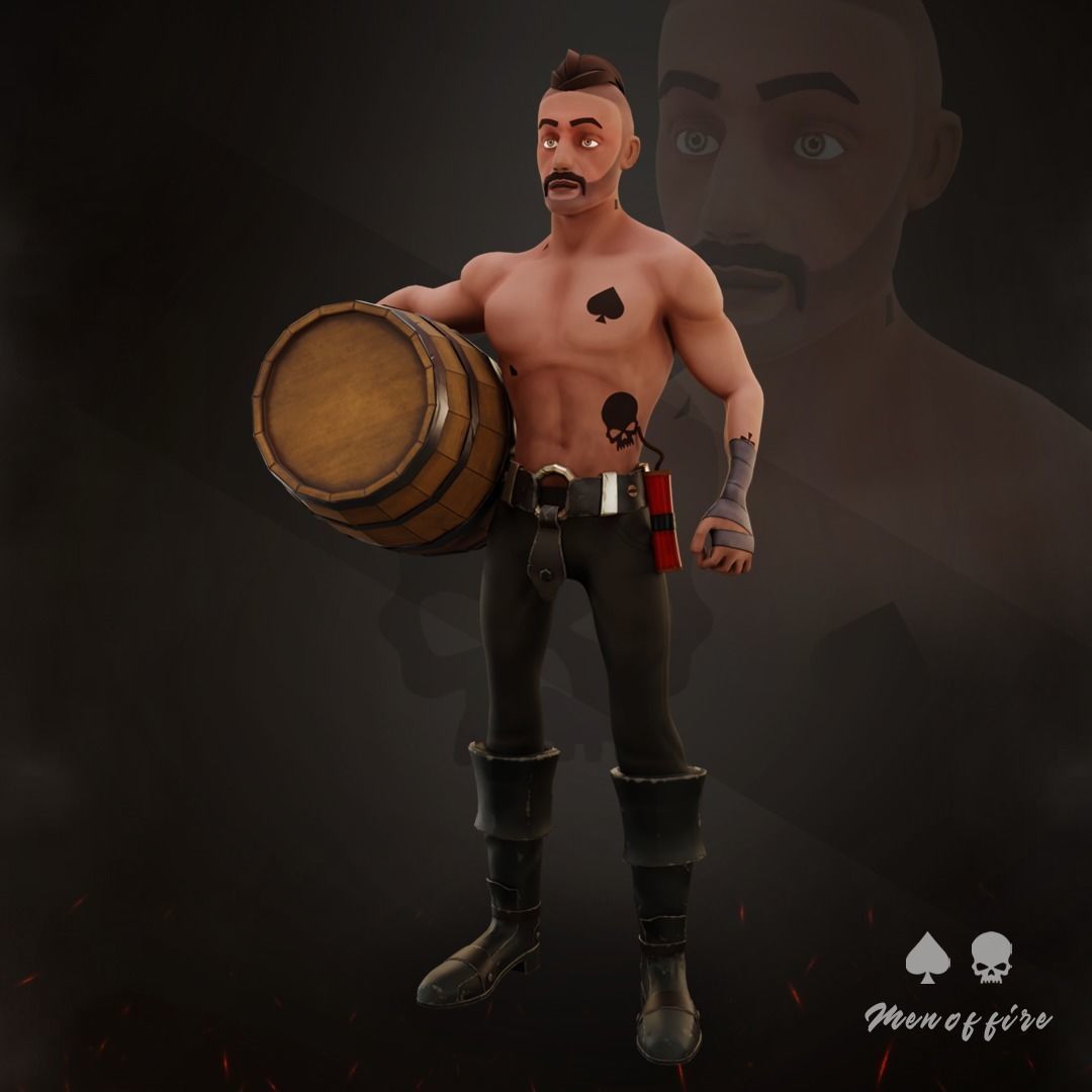 Stylized Character Low-poly 3D model_3