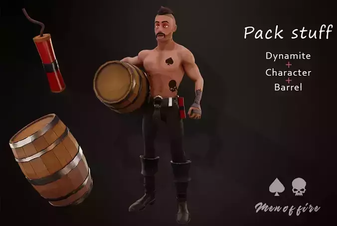 Stylized Character Low-poly 3D model