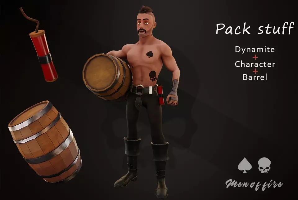 Stylized Character Low-poly 3D model_0