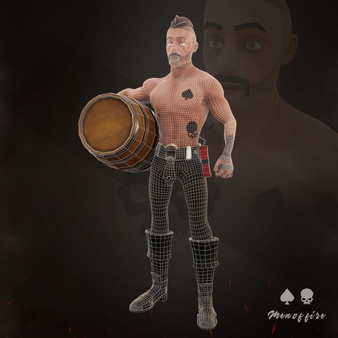 Stylized Character Low-poly 3D model_2