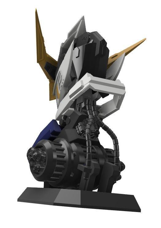  gundam barbatos bust 3d printing models  3D print model_3