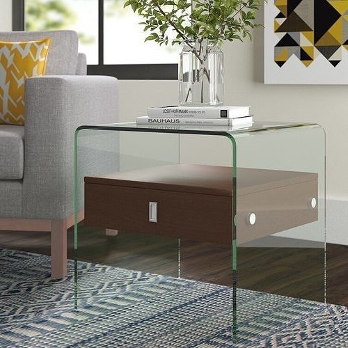 OE Abdus-Samad Tall Glass Sled End Table  Free 3D model