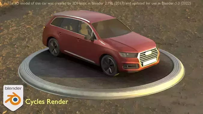City Car 85 SUV Type-B Brown  Low-poly 3D model