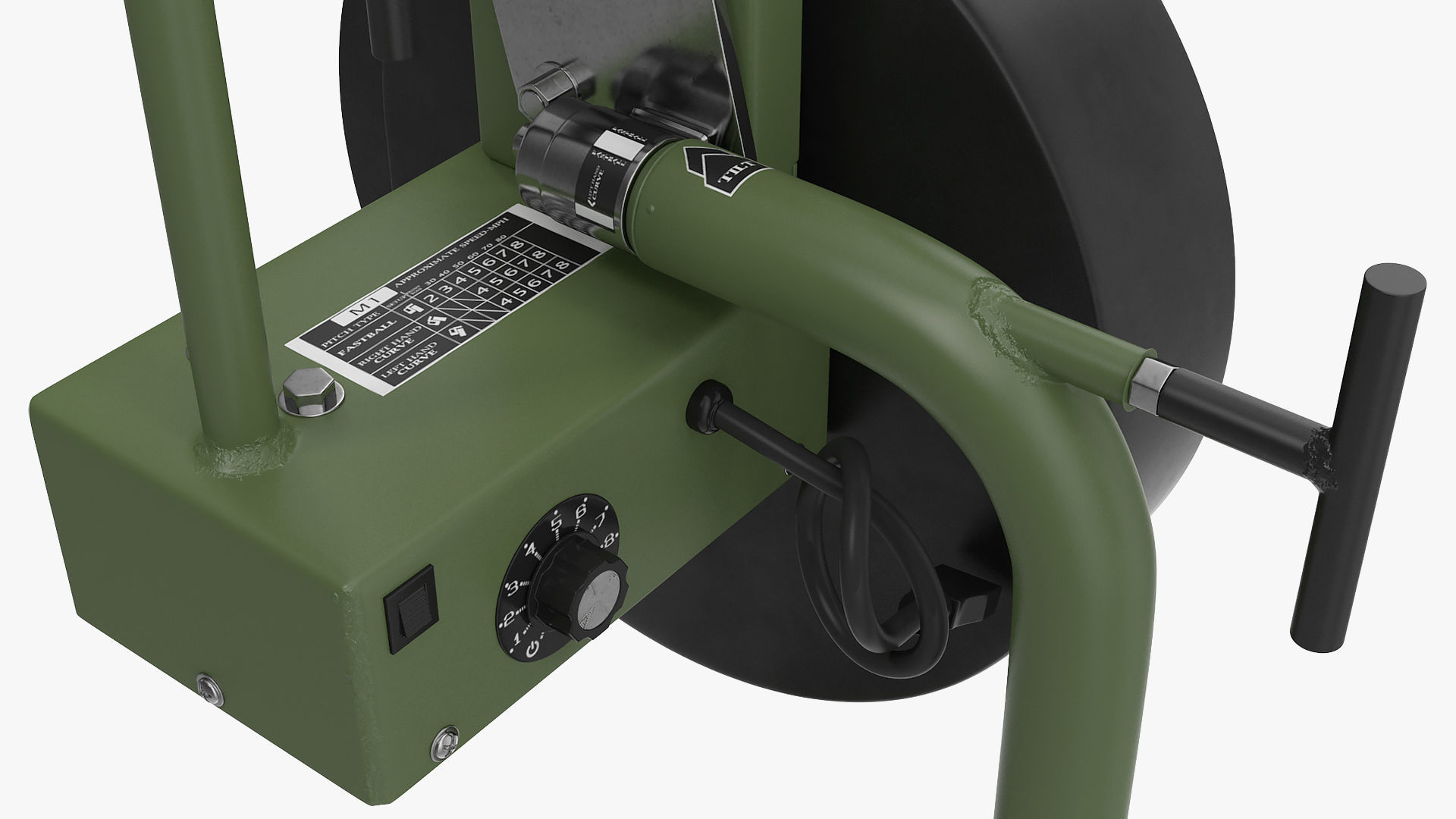 Baseball Pitching Machine 3D model_9