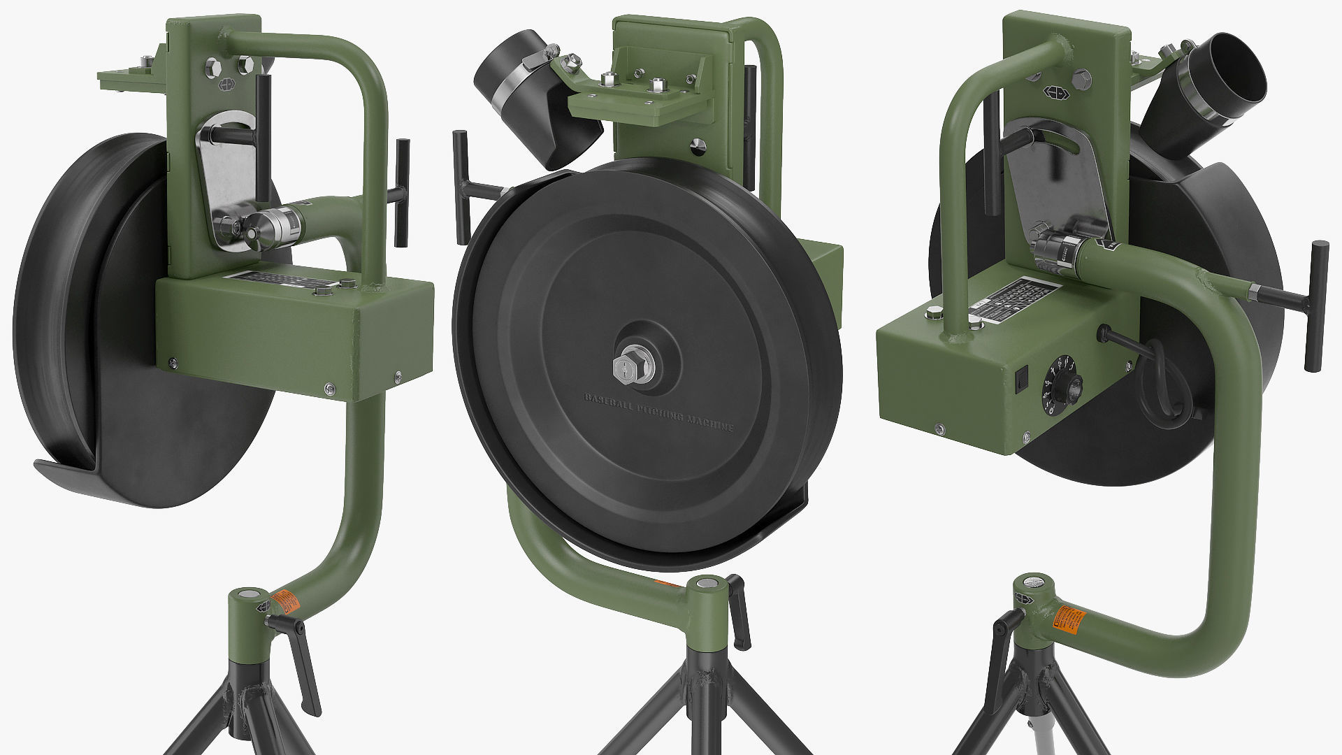 Baseball Pitching Machine 3D model_5