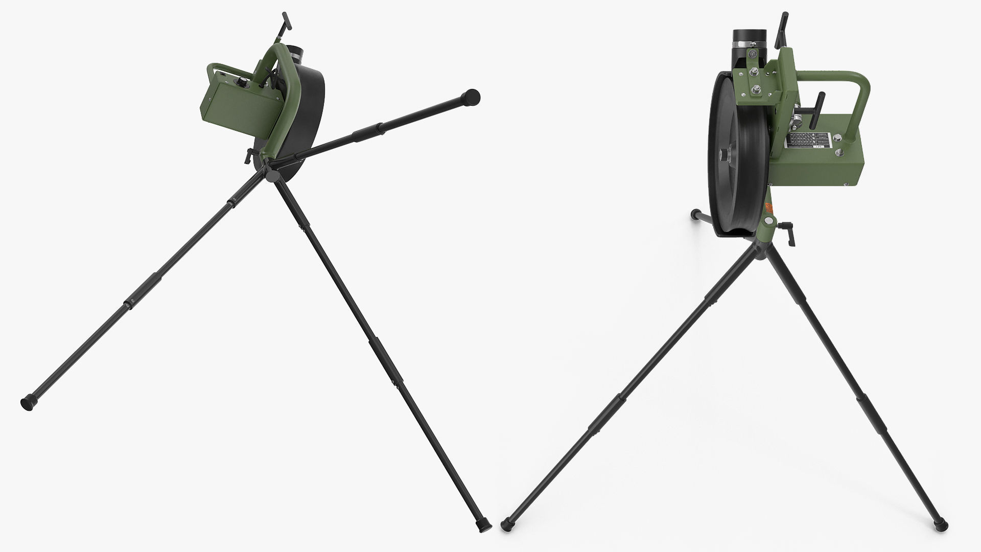 Baseball Pitching Machine 3D model_4