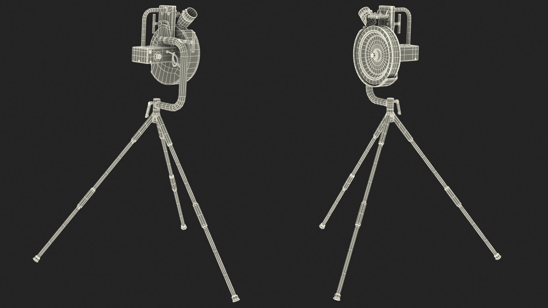 Baseball Pitching Machine 3D model_16