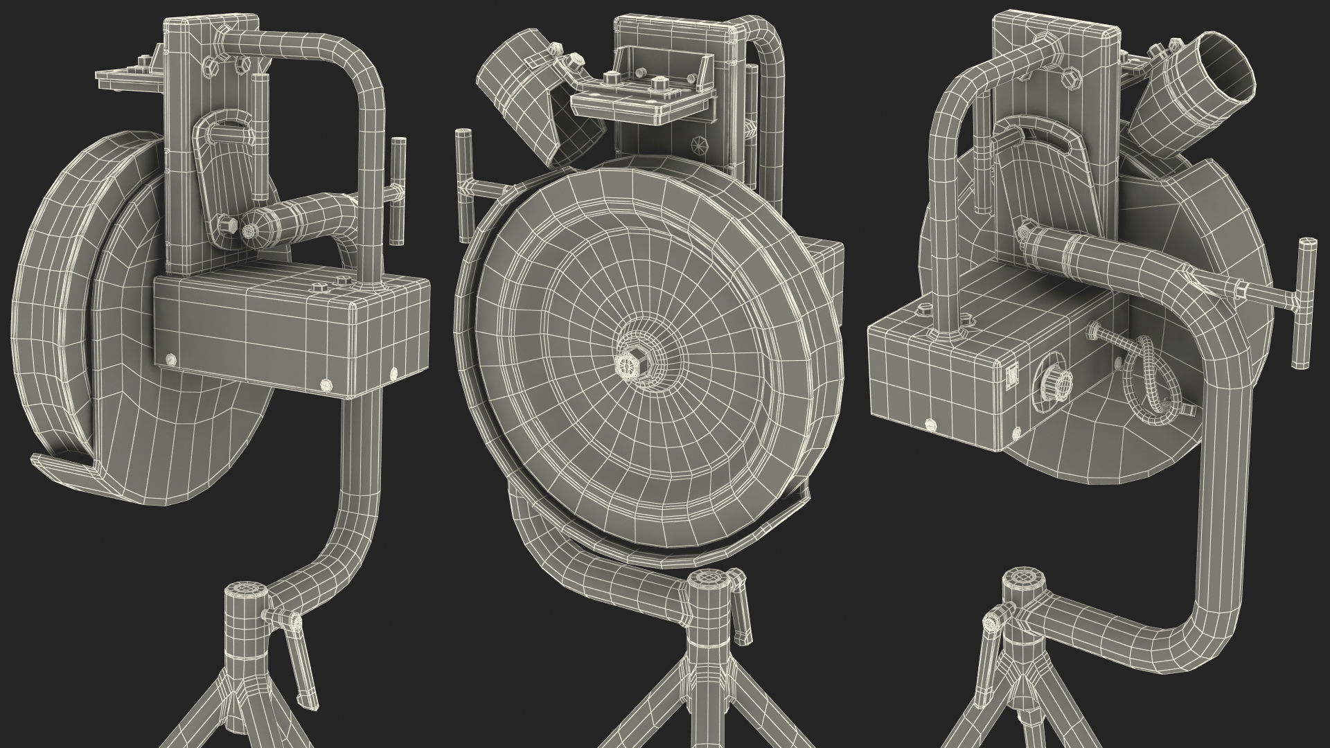 Baseball Pitching Machine 3D model_18