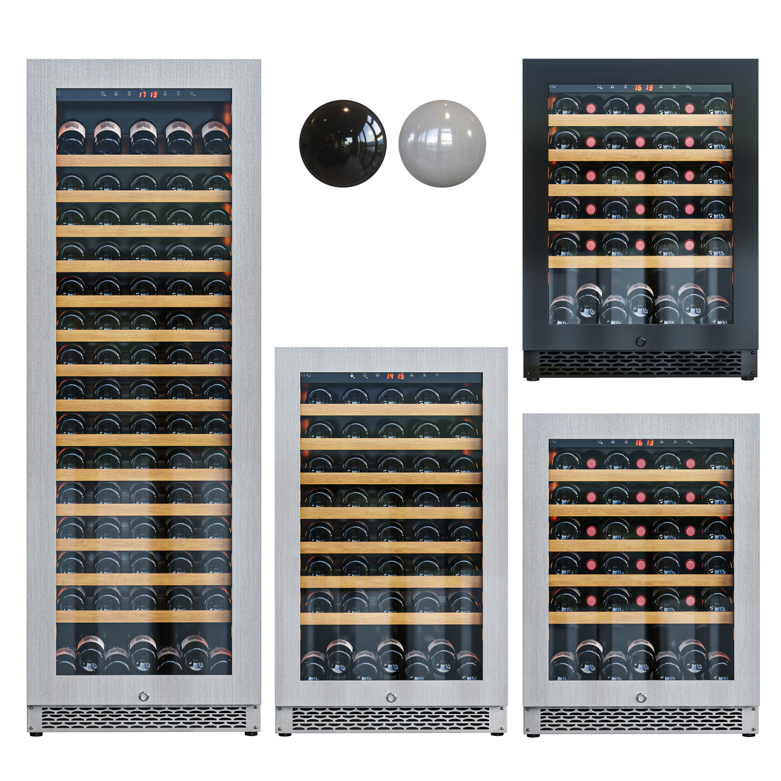 Pevino Wine Coolers Set 3D model_1