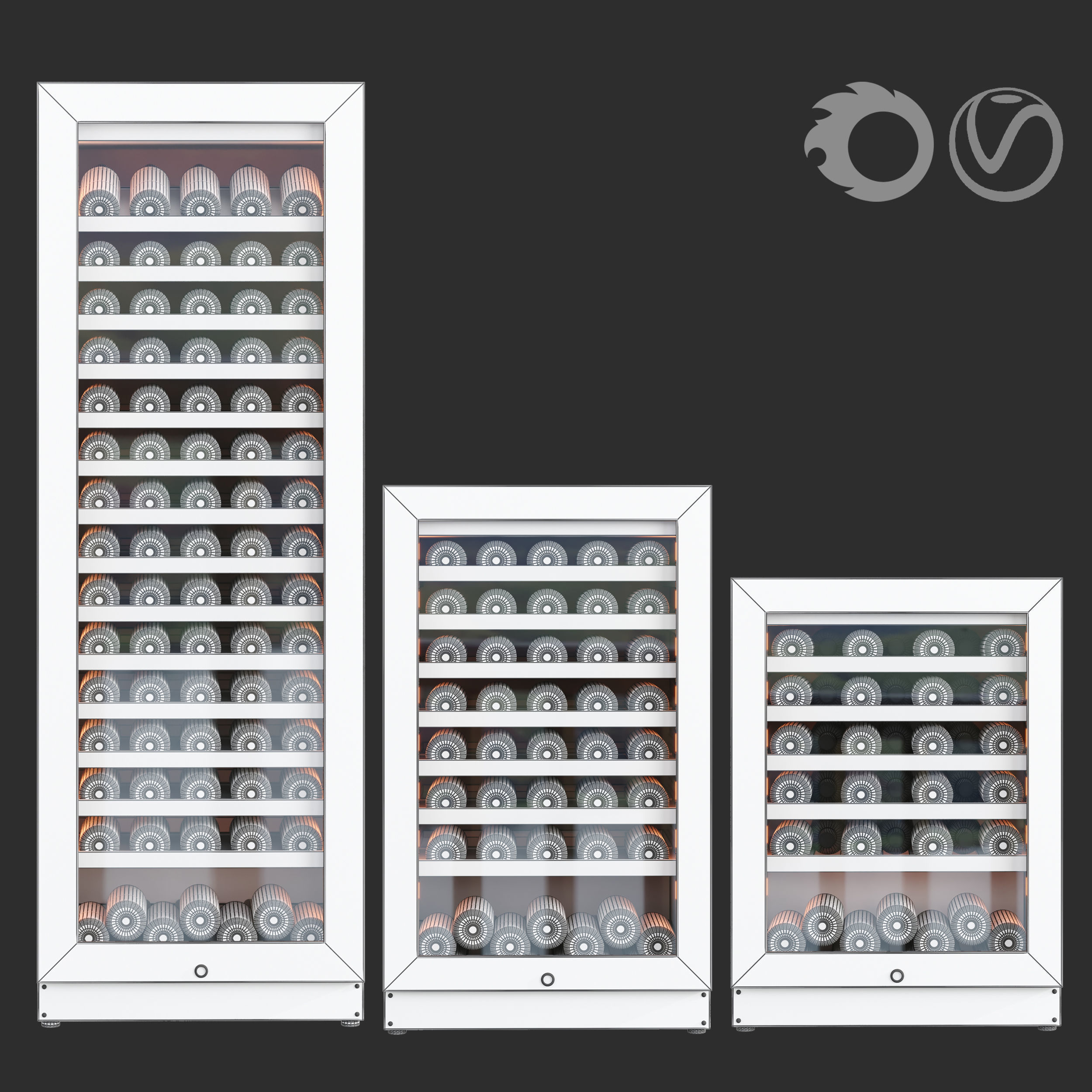 Pevino Wine Coolers Set 3D model_3